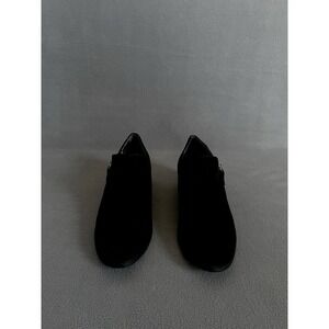 Dr Scholls Womens Brief Booties Shoes Sz7.5 Black Ankle Zip/comfort